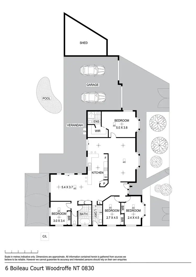 Floorplan of Homely house listing, 6 Boileau Court, Woodroffe NT 830