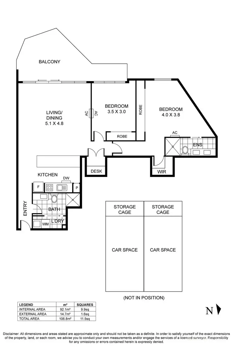 Floorplan of Homely apartment listing, 516/600 Doncaster Road, Doncaster VIC 3108