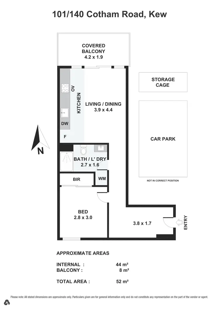 Floorplan of Homely apartment listing, 101/140 Cotham Road, Kew VIC 3101