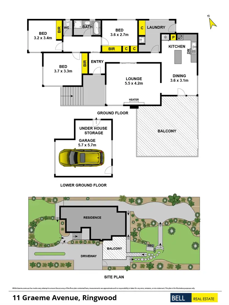 Floorplan of Homely house listing, 11 Graeme Avenue, Ringwood VIC 3134