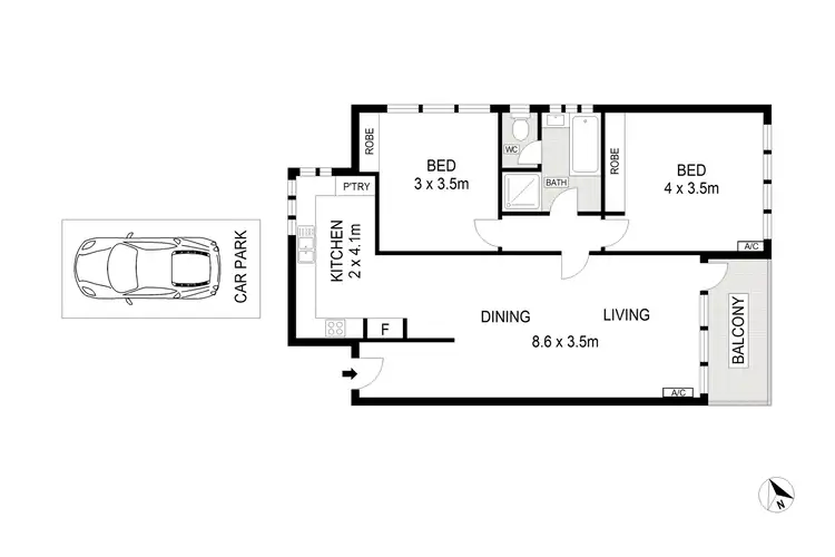 Floorplan of Homely apartment listing, 5/27 Wallace Avenue, Toorak VIC 3142