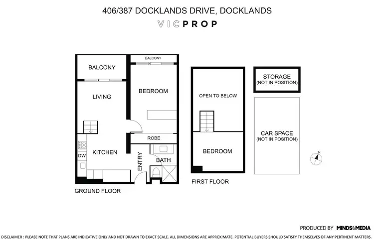 Floorplan of Homely apartment listing, 406/387 Docklands Drive, Docklands VIC 3008
