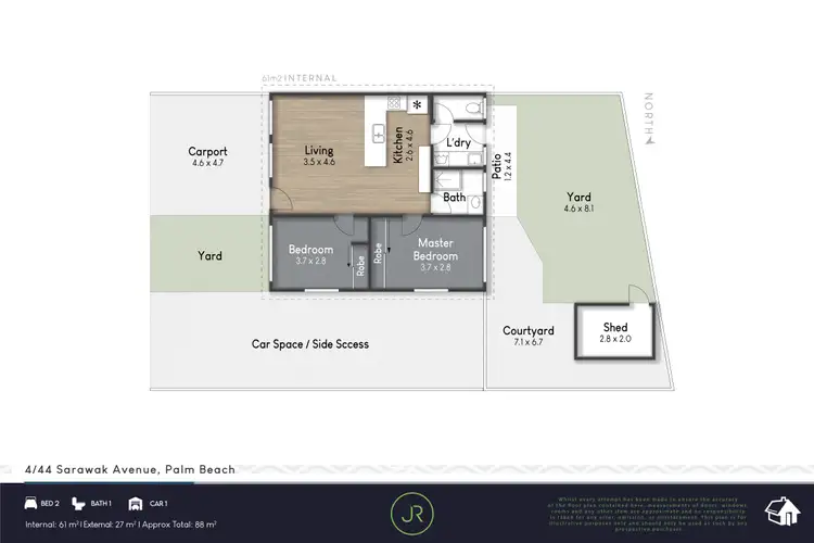 Floorplan of Homely unit listing, 4/44 Sarawak Avenue, Palm Beach QLD 4221
