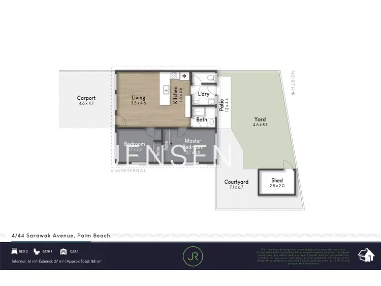 Floorplan of Homely unit listing, 4/44 Sarawak Avenue, Palm Beach QLD 4221