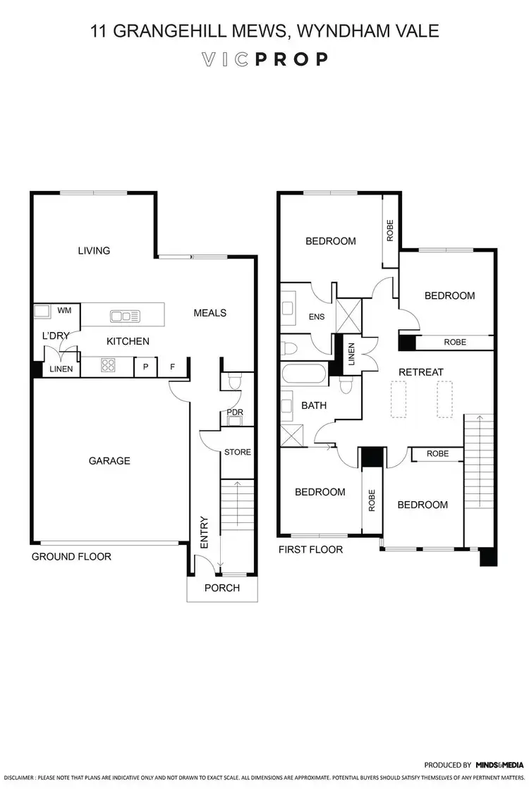 Floorplan of Homely townhouse listing, 11 Grangehill Mews, Wyndham Vale VIC 3024