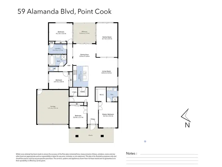Floorplan of Homely house listing, 59 Alamanda Boulevard, Point Cook VIC 3030