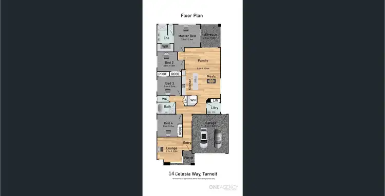 Floorplan of Homely house listing, 14 Celosia Way, Tarneit VIC 3029