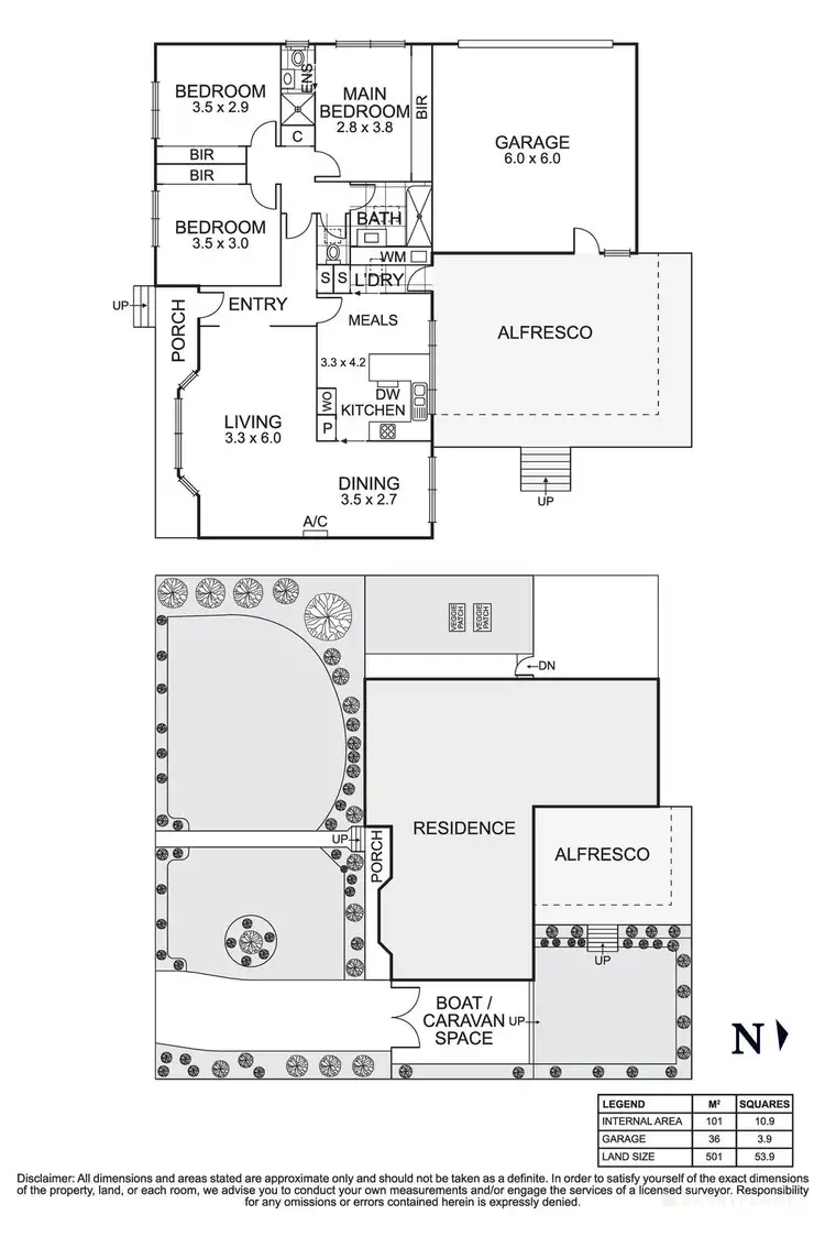 Floorplan of Homely unit listing, 1/105 Martins Lane, Viewbank VIC 3084