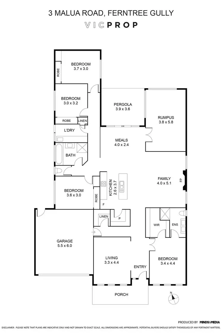 Floorplan of Homely house listing, 3 Malua Road, Ferntree Gully VIC 3156