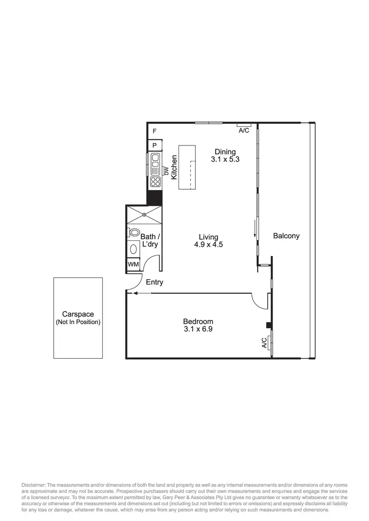 Floorplan of Homely apartment listing, 507C/3 Greeves Street, St Kilda VIC 3182