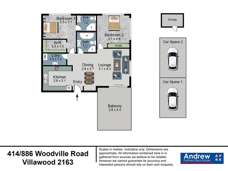 Floorplan of Homely apartment listing, 414/882 Woodville Road, Villawood NSW 2163
