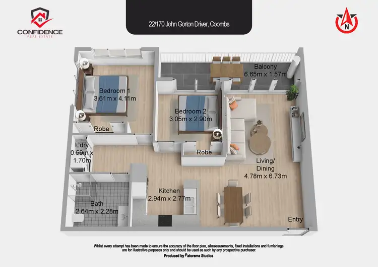 Floorplan of Homely apartment listing, 22/170 John Gorton Drive, Coombs ACT 2611