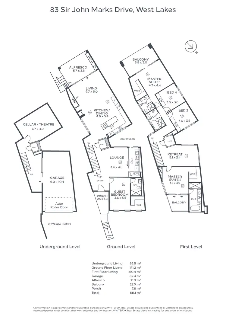 Floorplan of Homely house listing, 83 Sir John Marks Drive, West Lakes SA 5021