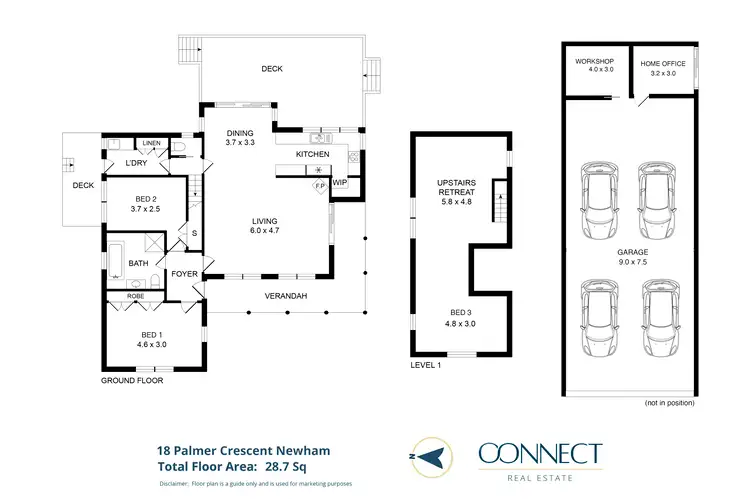 Floorplan of Homely house listing, 18 Palmer Crescent, Newham VIC 3442