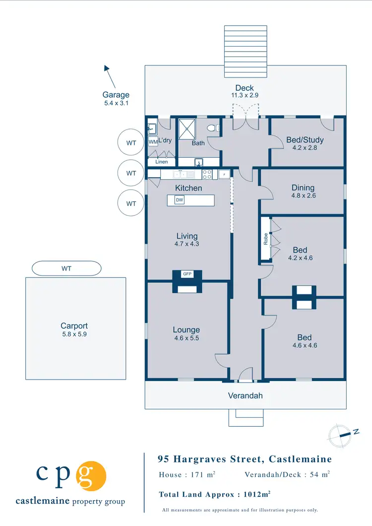 Floorplan of Homely house listing, 95 Hargraves Street, Castlemaine VIC 3450