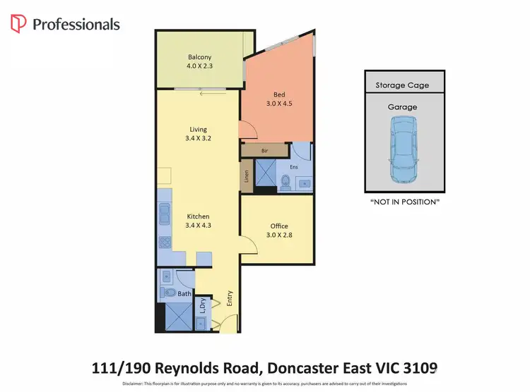 Floorplan of Homely apartment listing, 111/190 Reynolds Road, Doncaster East VIC 3109