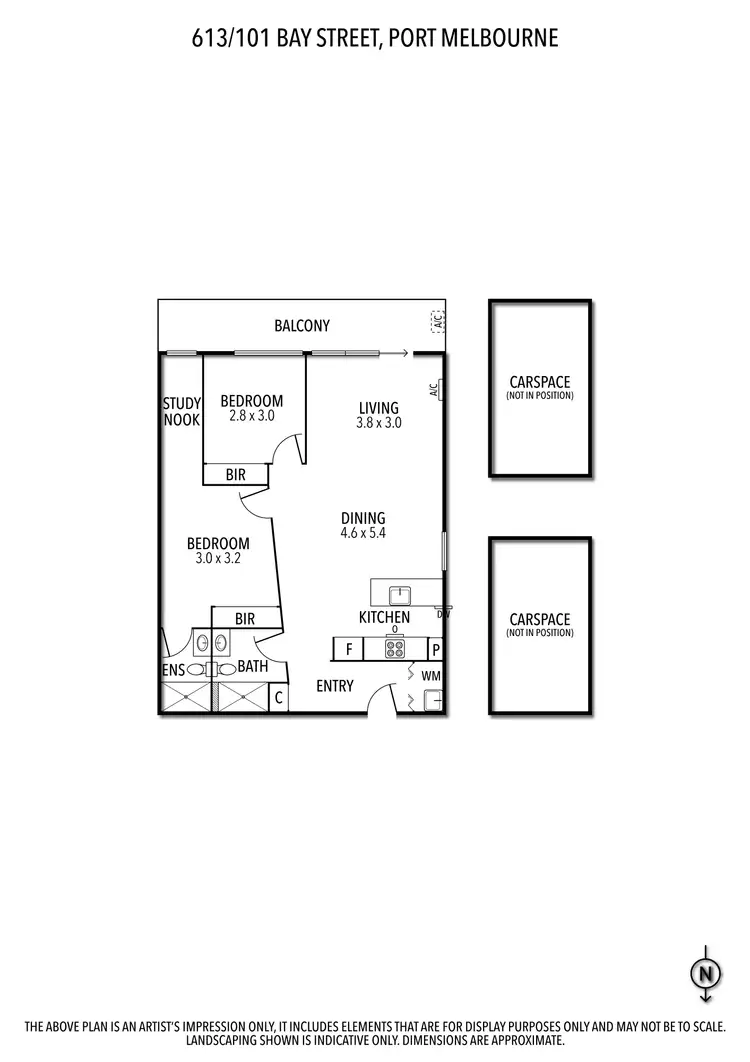 Floorplan of Homely apartment listing, 613/101 Bay Street, Port Melbourne VIC 3207