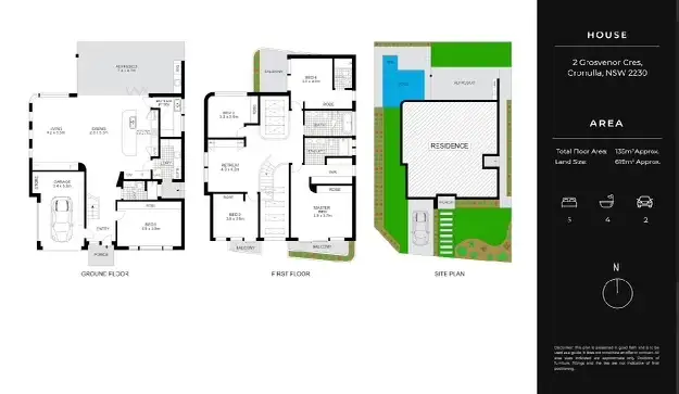 Floorplan of Homely house listing, 2 Grosvenor Crescent, Cronulla NSW 2230