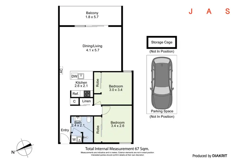 Floorplan of Homely apartment listing, 204/30 Ashley Street, West Footscray VIC 3012