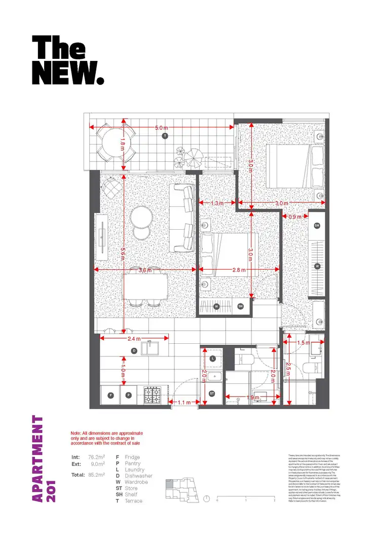 Floorplan of Homely apartment listing, 201/455 Melbourne Road, Newport VIC 3015