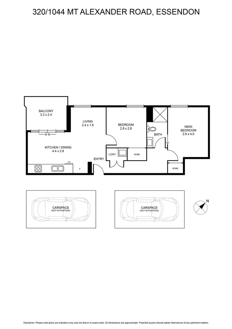 Floorplan of Homely apartment listing, 320/1044-1046 Mt Alexander Road, Essendon VIC 3040