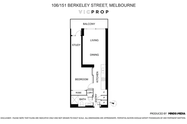 Floorplan of Homely apartment listing, 106/151 Berkeley Street, Melbourne VIC 3000