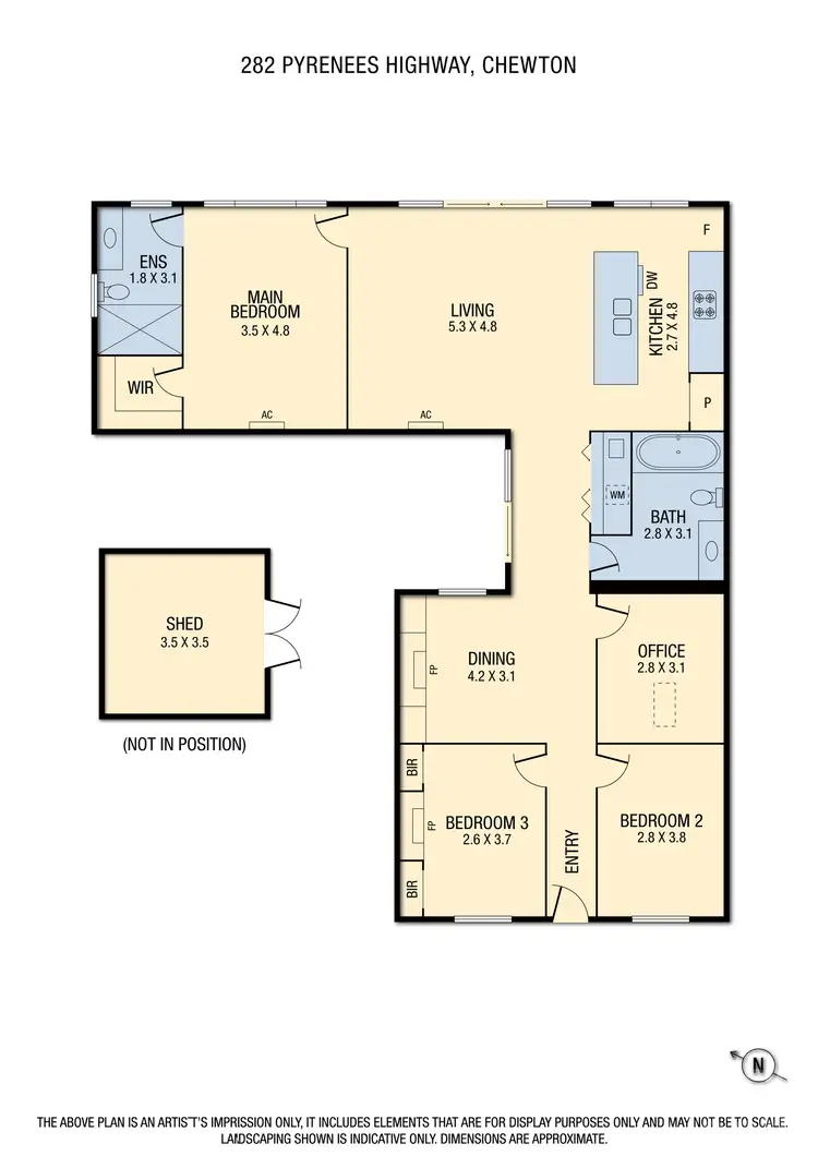 Floorplan of Homely house listing, 282 Pyrenees Highway, Chewton VIC 3451