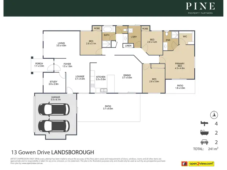 Floorplan of Homely house listing, 13 Gowen Drive, Landsborough QLD 4550