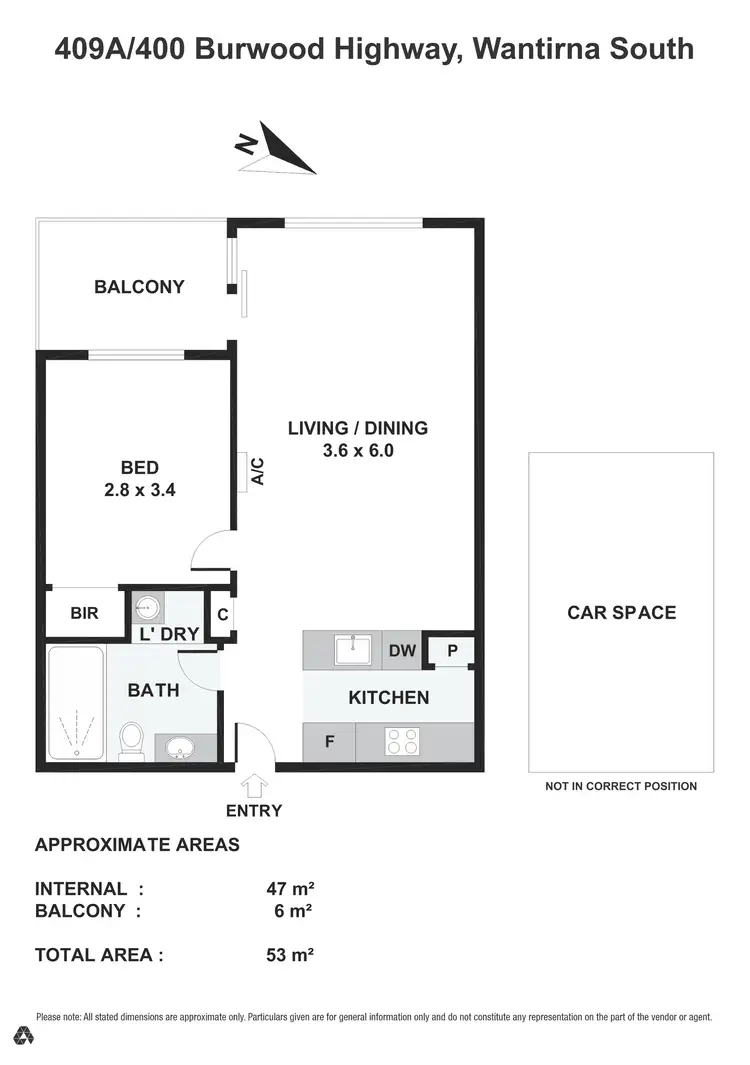 Floorplan of Homely apartment listing, 409/400 Burwood Highway, Wantirna South VIC 3152