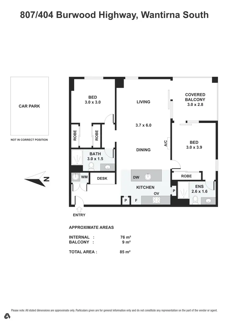Floorplan of Homely apartment listing, 807/404 Burwood Highway, Wantirna South VIC 3152