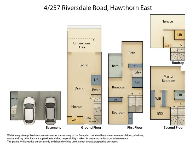 Floorplan of Homely townhouse listing, 4/257 Riversdale Road, Hawthorn East VIC 3123