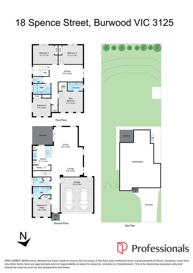 Floorplan of Homely house listing, 18 Spence Street, Burwood VIC 3125