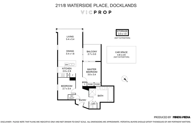 Floorplan of Homely apartment listing, 211/8 Waterside Place, Docklands VIC 3008