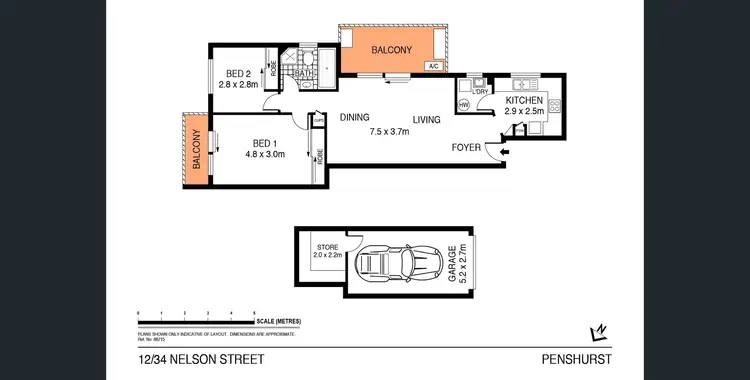 Floorplan of Homely unit listing, 12/34 Nelson Street, Penshurst NSW 2222