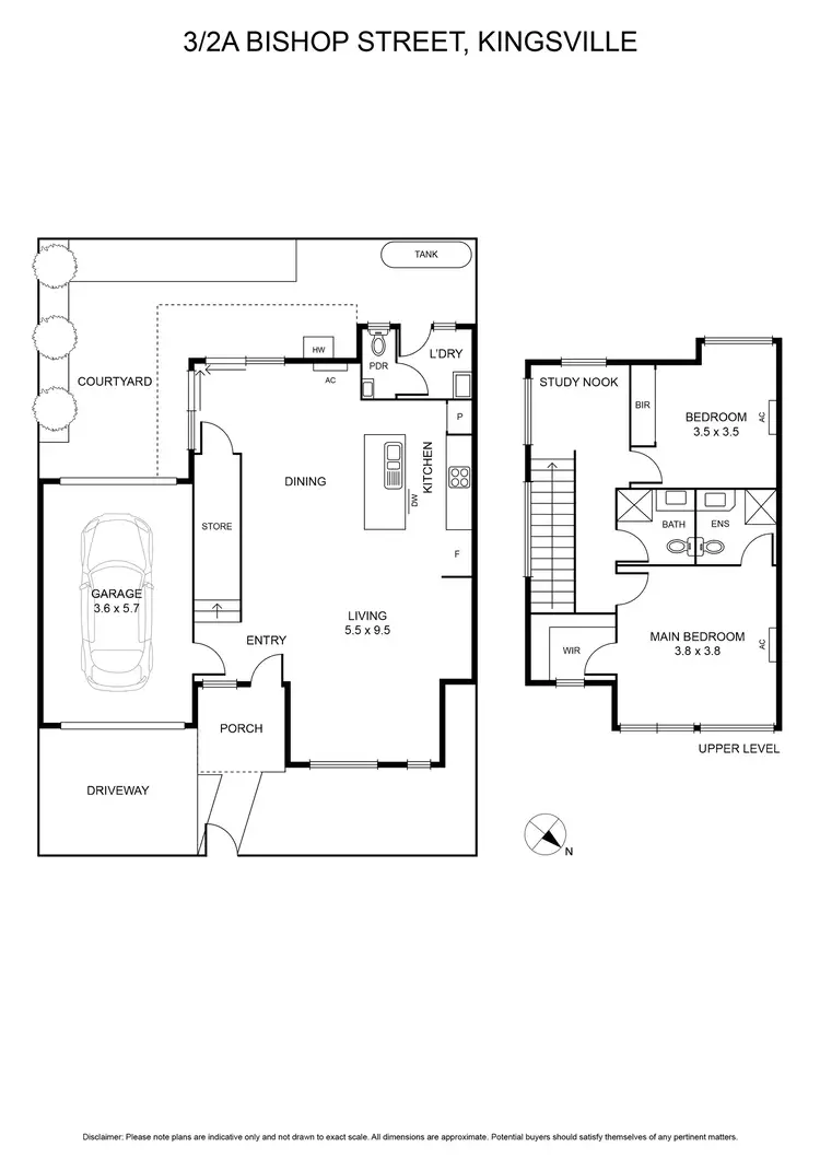 Floorplan of Homely townhouse listing, 3/2A Bishop Street, Kingsville VIC 3012