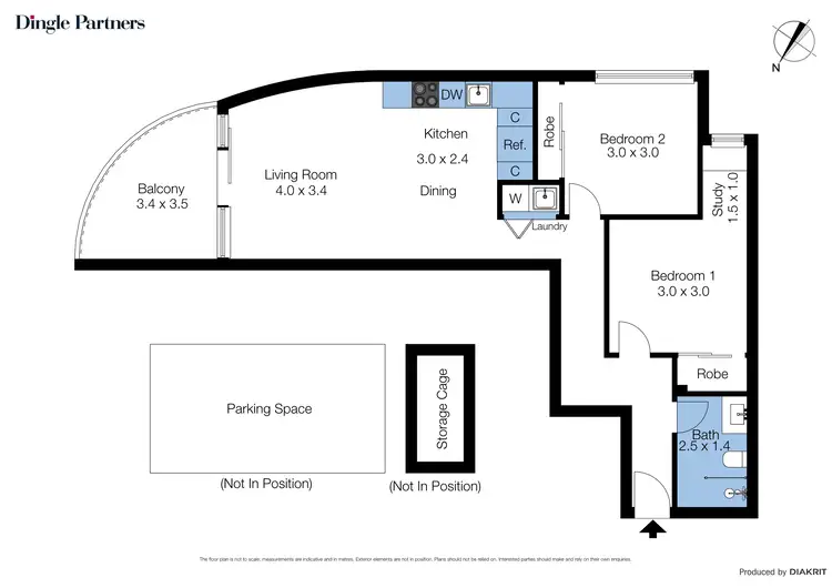 Floorplan of Homely apartment listing, 206/1050 Mt Alexander Road, Essendon VIC 3040
