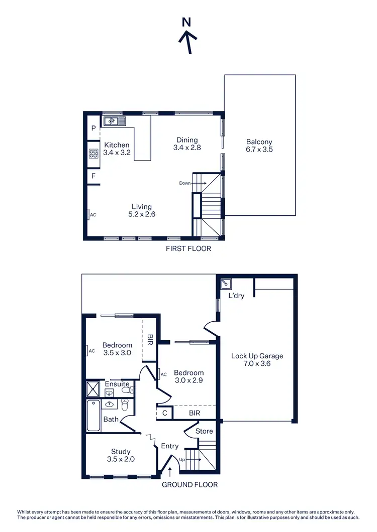 Floorplan of Homely townhouse listing, 5/11 Churchill Avenue, Maidstone VIC 3012