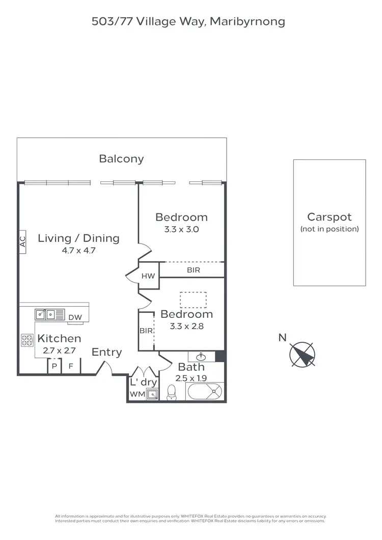 Floorplan of Homely apartment listing, 503/77 Village Way, Maribyrnong VIC 3032