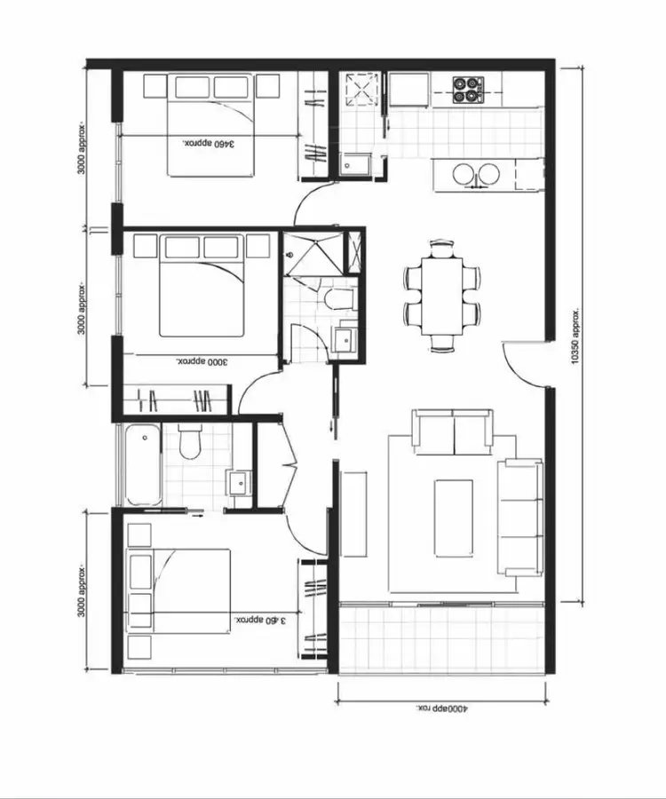 Floorplan of Homely apartment listing, 4201/483 Swanston Street, Melbourne VIC 3000