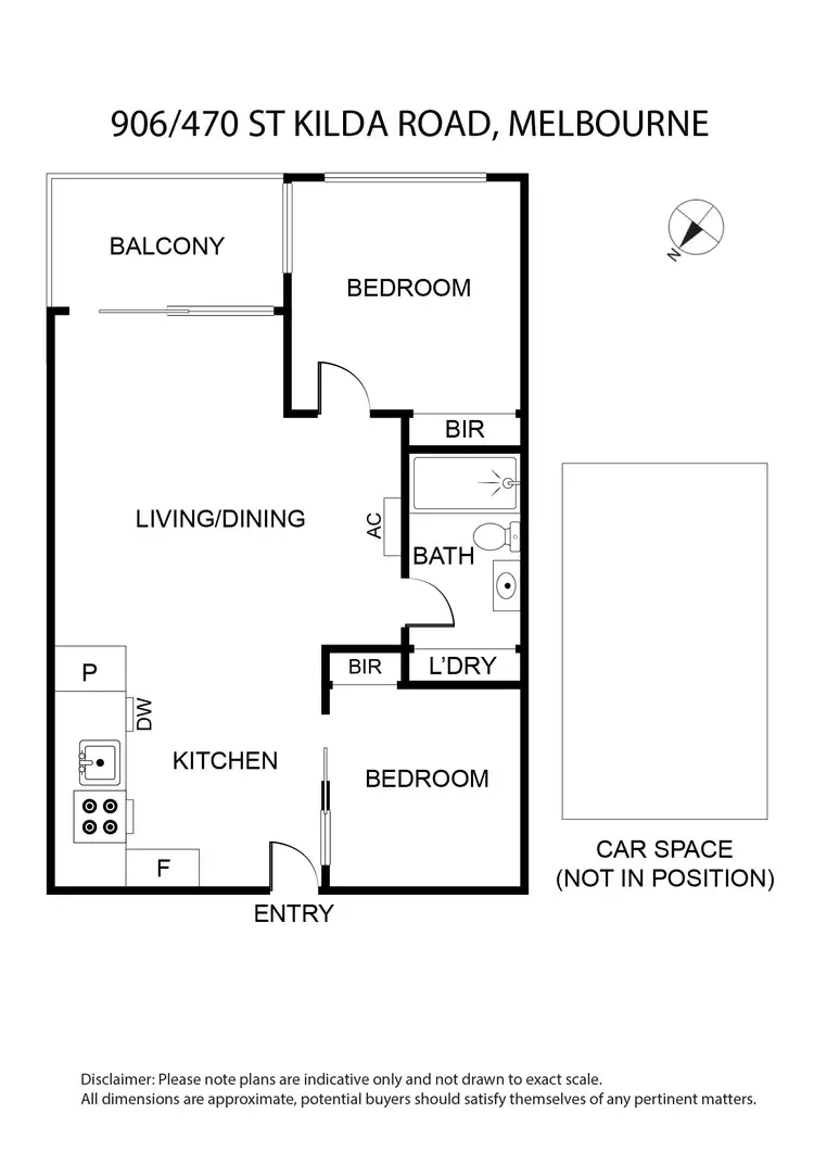 Floorplan of Homely apartment listing, 906/470 St Kilda Road, Melbourne VIC 3004