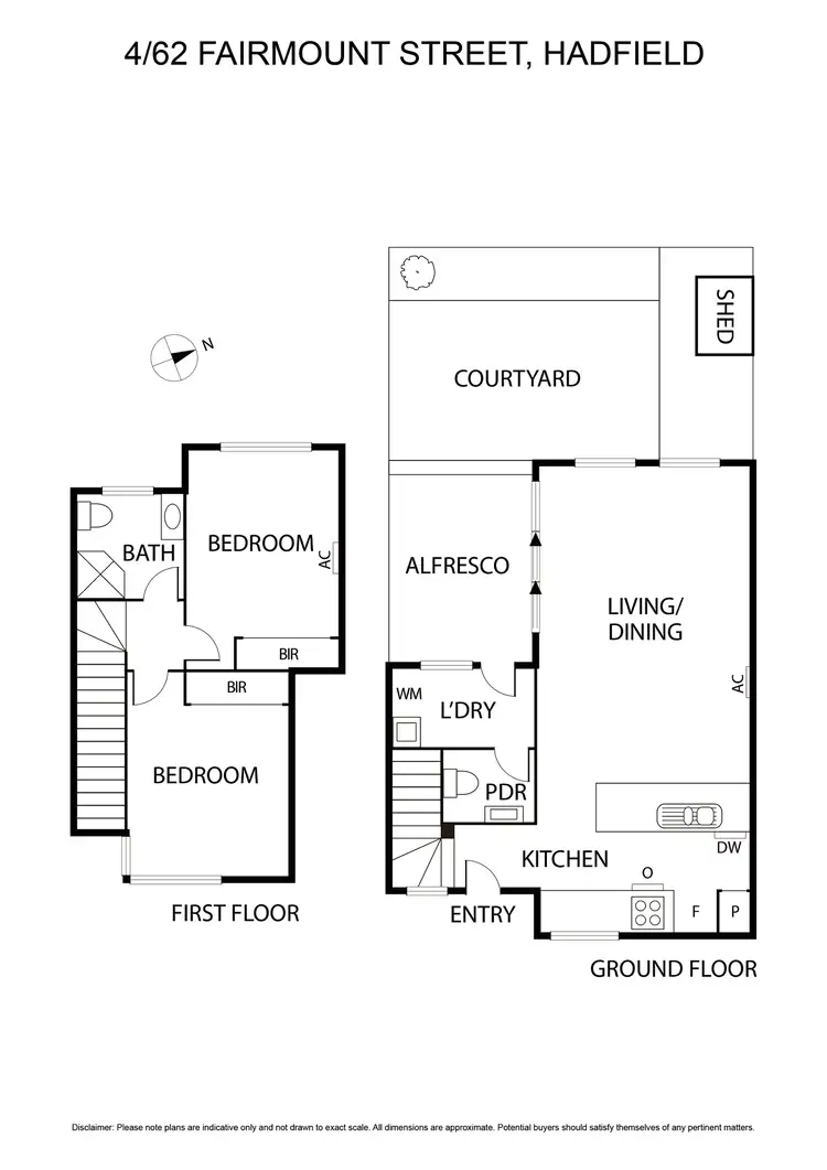 Floorplan of Homely townhouse listing, 4/62 Fairmount Street, Hadfield VIC 3046