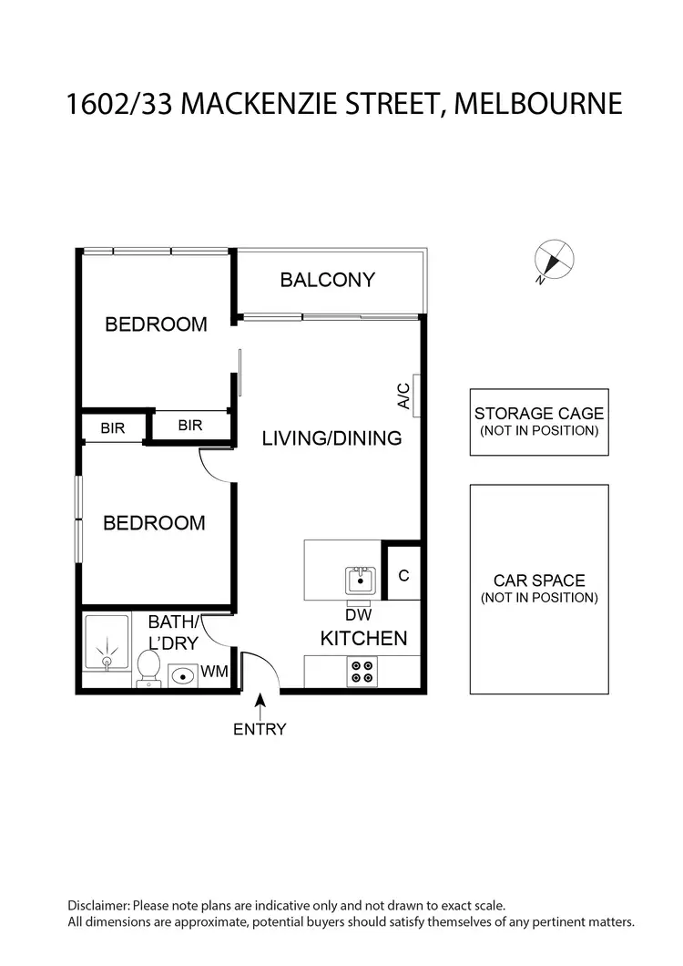 Floorplan of Homely apartment listing, 1602/33 Mackenzie Street, Melbourne VIC 3000