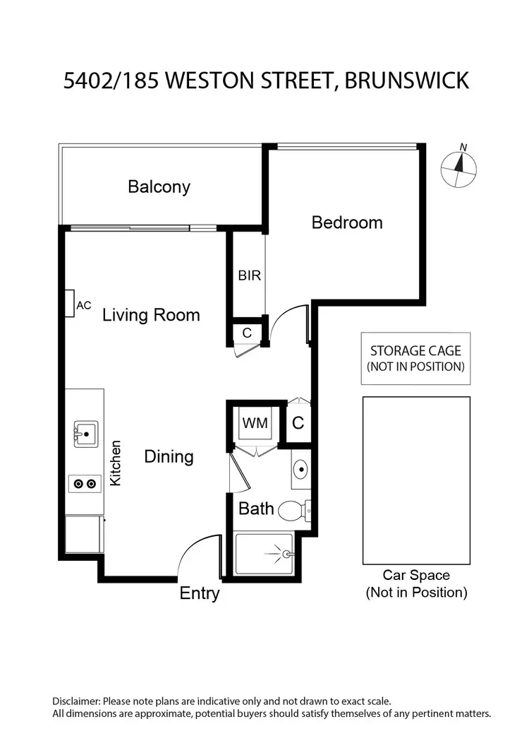 Floorplan of Homely apartment listing, 5402/185 Weston Street, Brunswick East VIC 3057