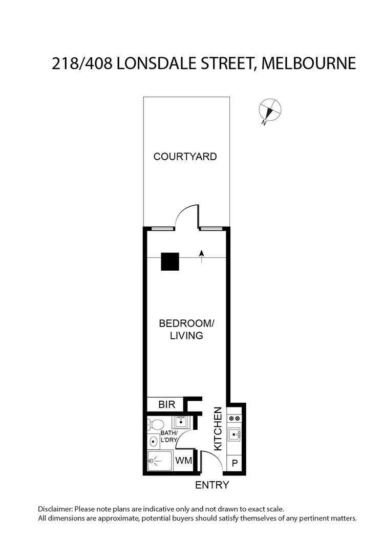 Floorplan of Homely apartment listing, 218/408 Lonsdale Street, Melbourne VIC 3000