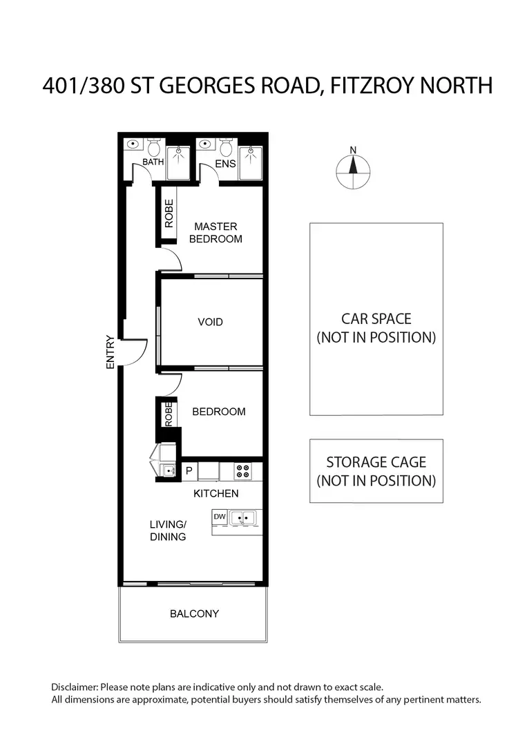 Floorplan of Homely apartment listing, 401/380 St Georges Road, Fitzroy North VIC 3068