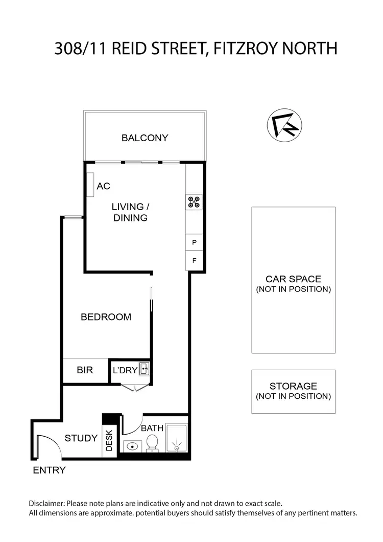 Floorplan of Homely apartment listing, 308/11 Reid Street, Fitzroy North VIC 3068