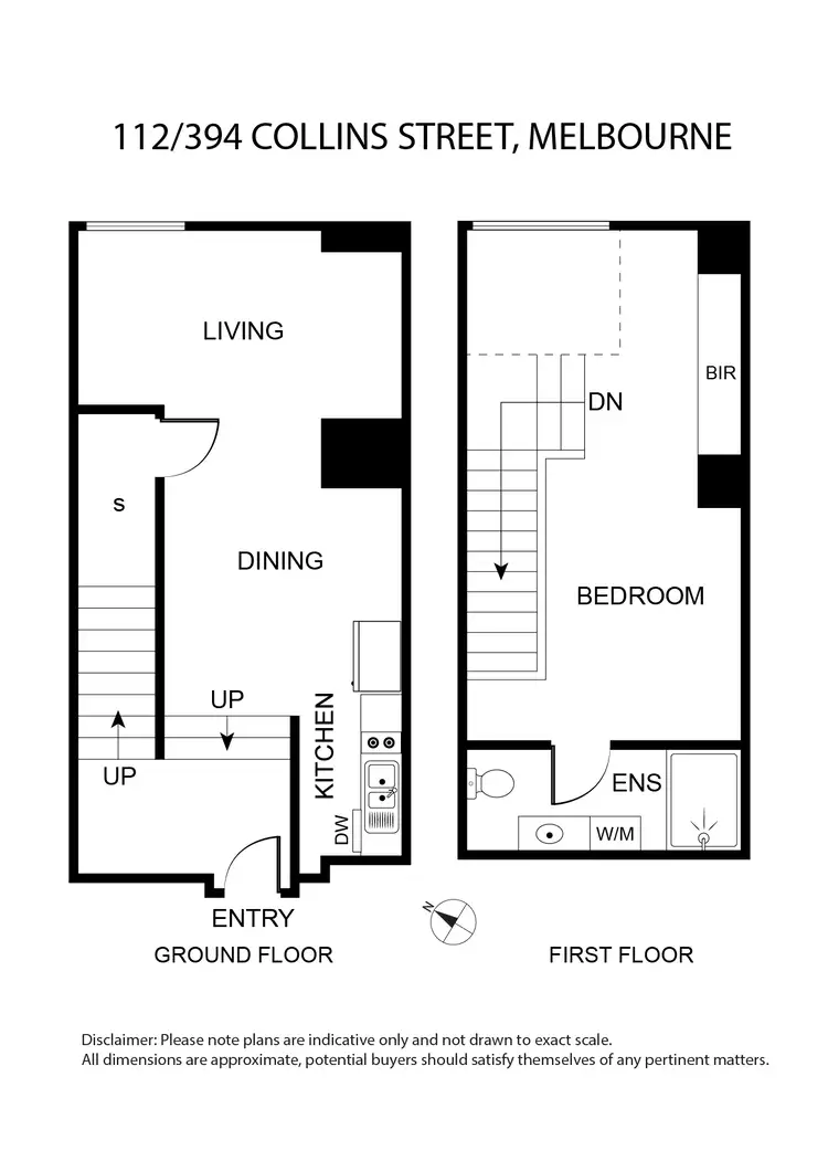 Floorplan of Homely apartment listing, 112/394 Collins Street, Melbourne VIC 3000