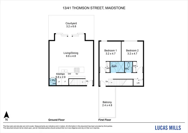 Floorplan of Homely townhouse listing, 13/41 Thomson Street, Maidstone VIC 3012