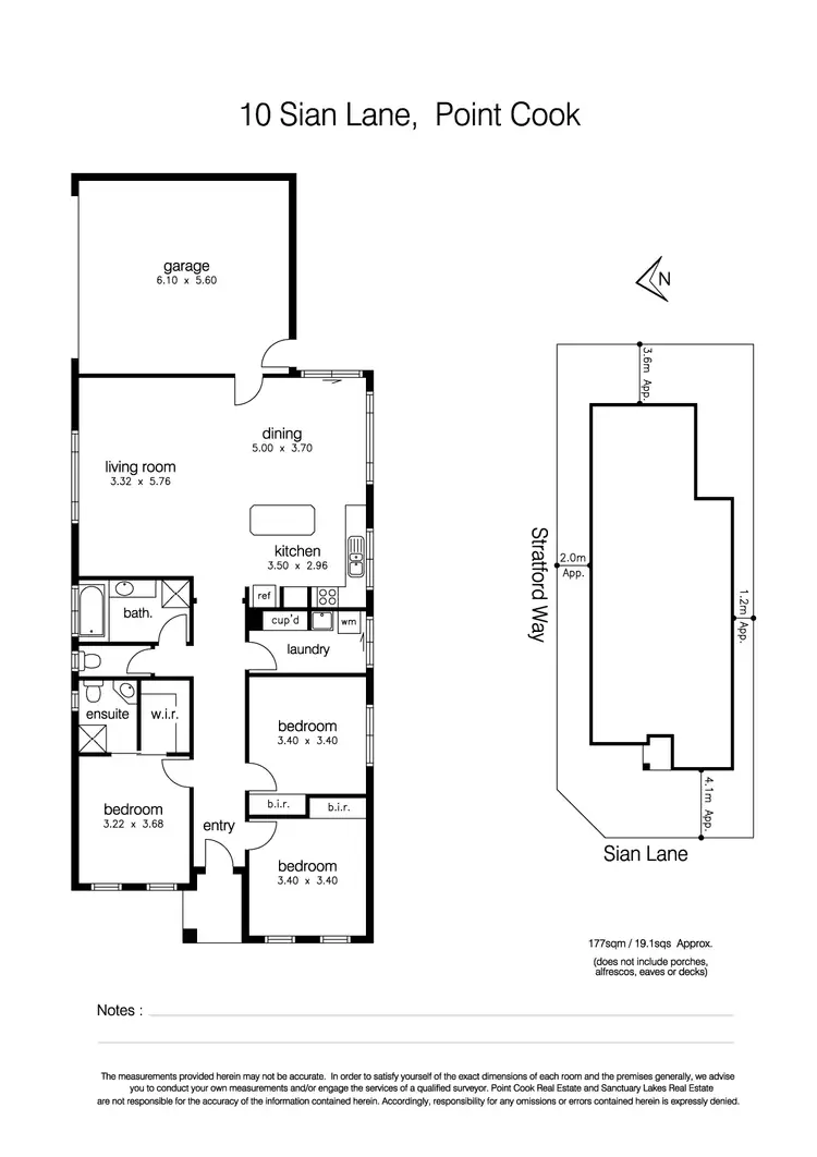 Floorplan of Homely house listing, 10 Sian Lane, Point Cook VIC 3030