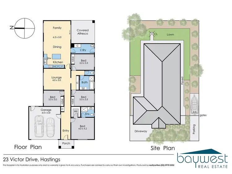 Floorplan of Homely house listing, 23 Victor Drive, Hastings VIC 3915